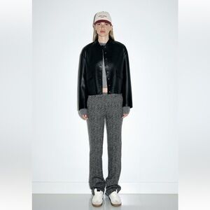 ZARA STRAIGHT LEG HERRINGBONE PANTS
WHITE BLACK SZ L